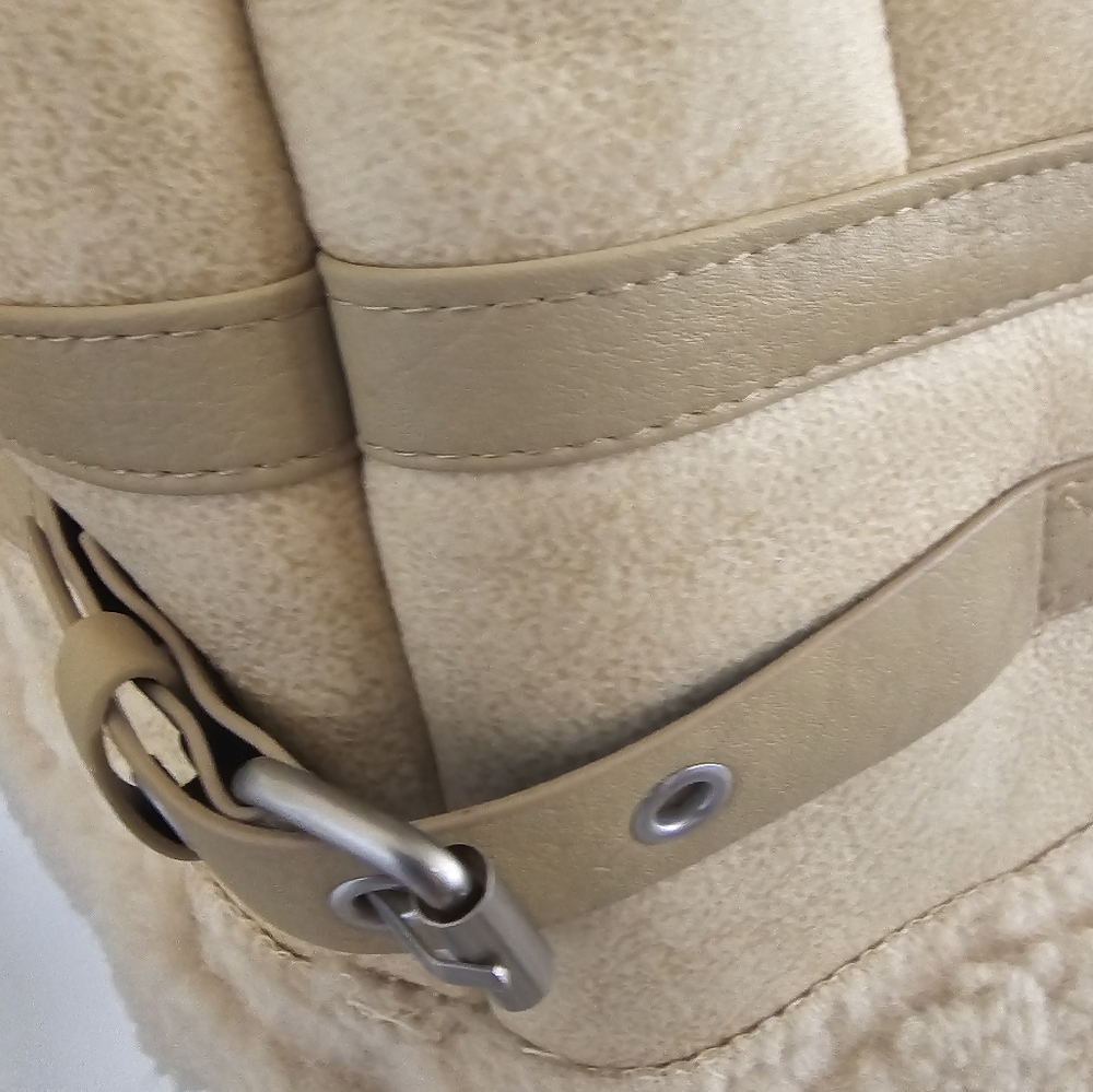 Shearling Aviator Jacket Leather Sand - Picture 5 of 16